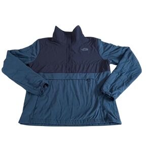 The North Face Womens Pullover Anorak Jacket Blue Snap Neck Size L
